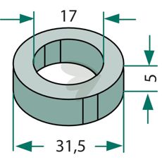 Washer Ø 31.5x5xØ 17 mm