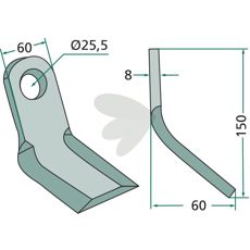 Y-beater Sauerburger hole 25.5mm
