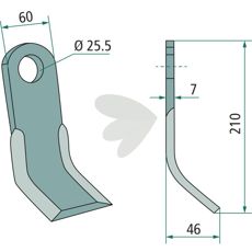 Y-beater Seko hole 25.5mm