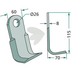 Angle knife