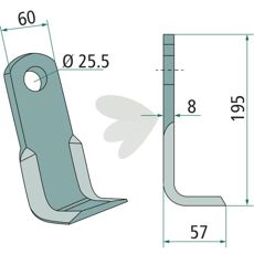Angle knife