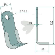 Angle knife