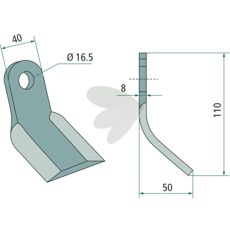 Y-hammer Sicma (Miglianico) hole 16.5mm