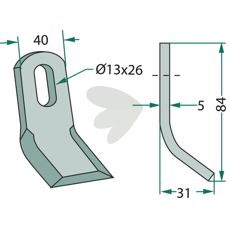 Y-hammer S.M.A., Noremat hole 13X26mm