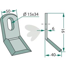 Y-hammer S.M.A., Noremat hole 15X34mm