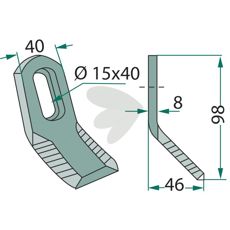 Y-hammer S.M.A. hole 15X40mm