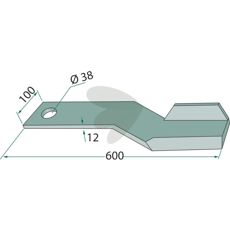 Right knife, thickness = 12 mm - 7770702