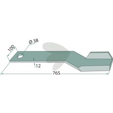 Right knife, thickness = 12 mm - 7770718