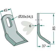 Y-hammer Seppi hole 20X34.5mm
