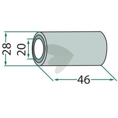 Bush hammer Spragelse-Mica and others 28X46mm hole 20mm