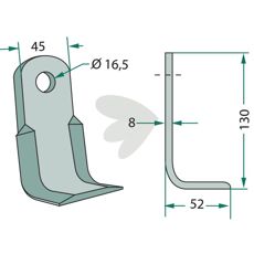 Angle knife