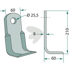 Angle knife
