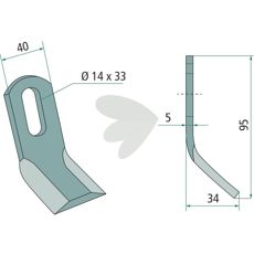 Y-impact Fischer hole 14X33mm