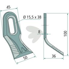Y-impact Kuhn hole 15.5X38mm