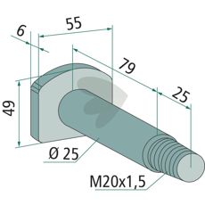 Screw M20x1.5 mm 10.9 - 112.3000.003