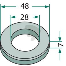 Washer 28X48X7mm