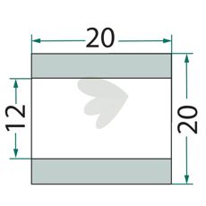 Bush for impact Votex 20X20mm hole 12mm