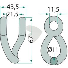 Shackle Votex 43.5mm