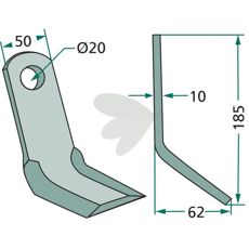 Y-blade Zappator, Maschio hole 20mm