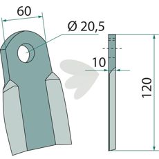 Knife 10X25, 5X60