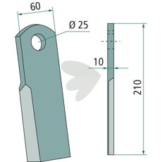 Knife straight, Fits: Lagarde