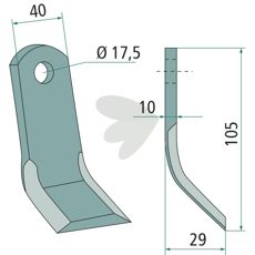 Y-blade Palladino hole 17.5mm