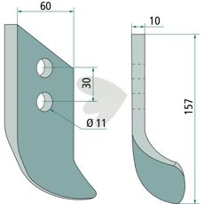 Knife for ditching machine Fits Dondi and others