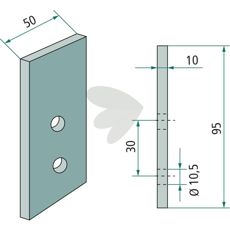 Knife for ditching machine DMR 25