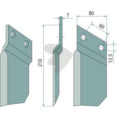 Knife for ditcher DMR 25/45