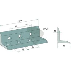 Knife for ditcher AFR/2, AFR/4R