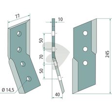 Knife for ditcher AFR/2, AFR/4R