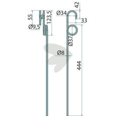 After-harrow pin - 15102