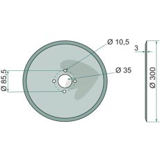 Plate Smooth,  300 X 3 Mm