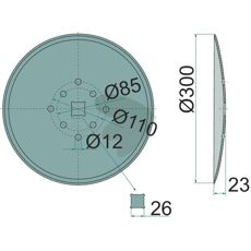 Plate Smooth,  300 X 3 Mm