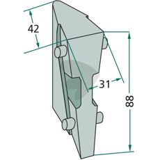 Cutting edge Kongskilde/Becker etc. 88X31mm 200057457