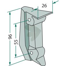 Cutting edge Kongskilde/Becker etc. 26X96mm 200058383