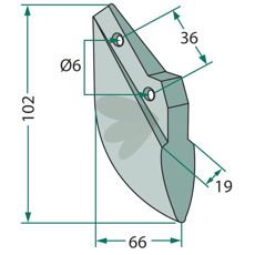 Seed harrow Lemken (Hassia) etc. 88mm hole 5.5mm