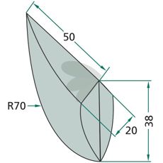 Seed harrow Isaria etc. 20X50mm 3142417, DR18101