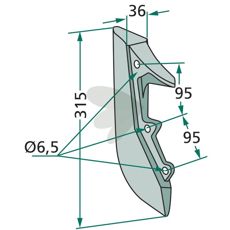 Seed harrow Maize Kuhn (Nodet) etc. BLA0091D
