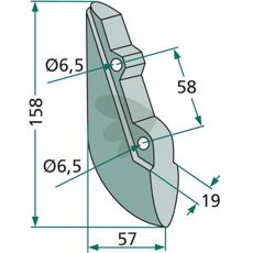 Seed harrow Reform etc. 158mm hole 6.5mm