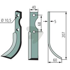Tiller blade RL303