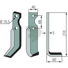 Tiller blade RL303-304