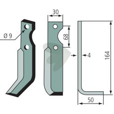 Tiller blade RT45-401