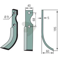 Tiller blade Z3