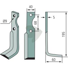 Tiller blade Z4