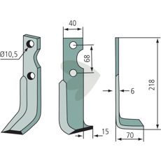 Tiller blade Benassi S.308