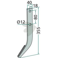 Milling cutter with hard metal coating 355x40x12