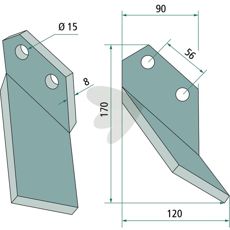 Rotor knife Comeb 56 mm