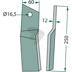 Rotary Knife Howard / Kongskilde 250mm