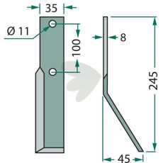 Rotary knife Berti, Simon 100mm
